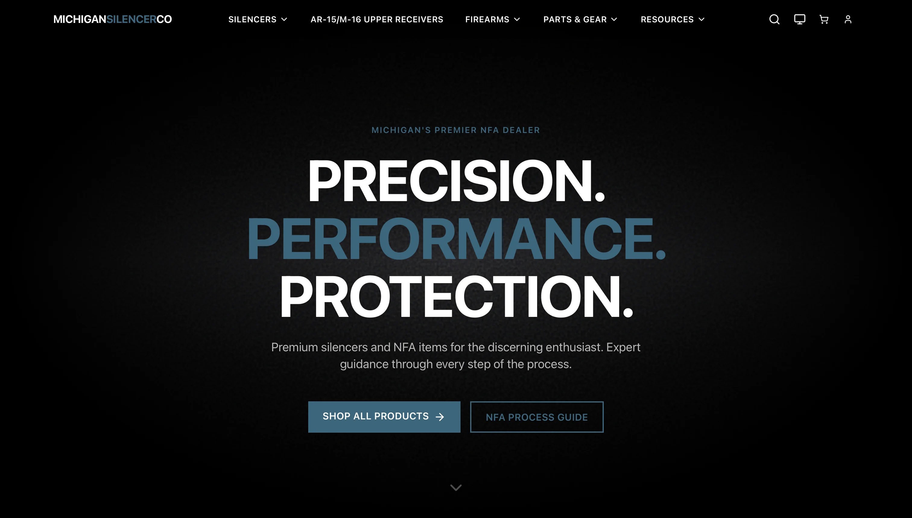 Michigan Silencer Co. website preview